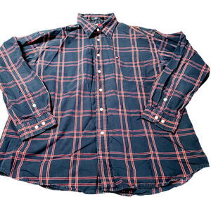 Tommy Hilfiger Mens Button Up Multicolor Size XL Cotton Long Sleeve Collar